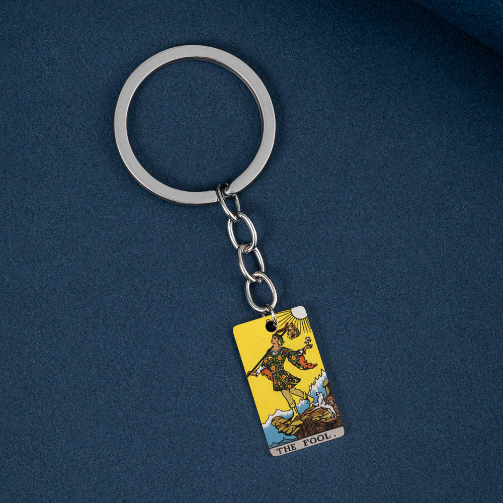 Wholesale Tarot Color Printing Stainless Steel Keychain